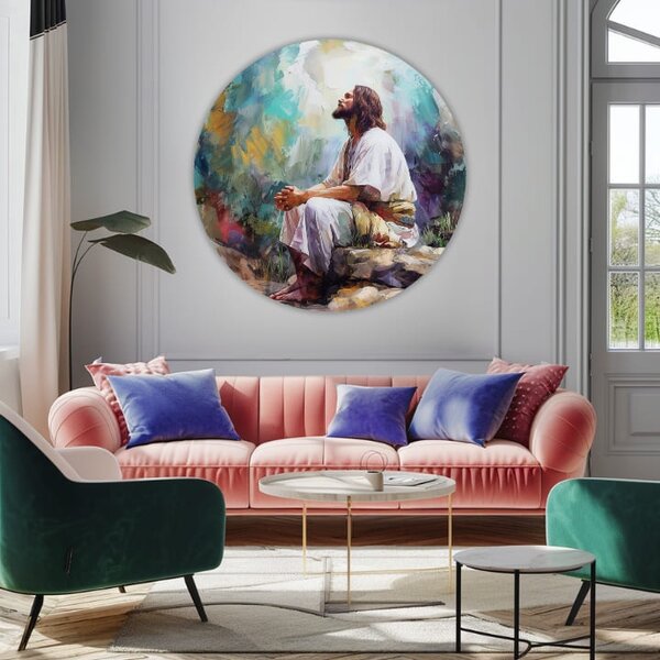 Kulaté obrazy akrylem Duchovní mír - 60 cm
