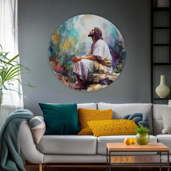 Kulaté obrazy akrylem Duchovní mír - 60 cm