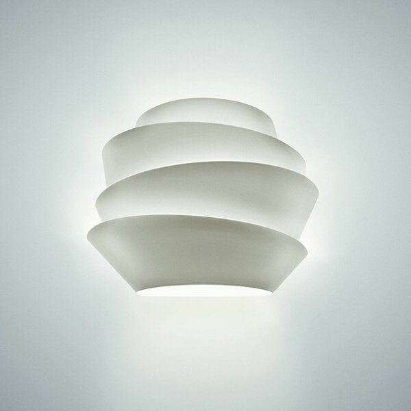Foscarini Le Soleil nástěnné světlo R7s, bílé, stmívatelný, Bílá / opál, Obývací pokoj / jídelna, Plast, Design