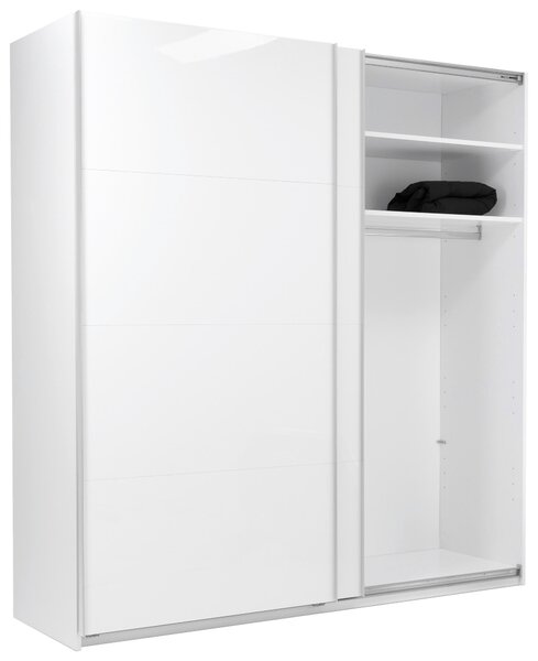 ŠATNÍ SKŘÍŇ S POSUVNÝMI DVEŘM, bílá, 200/210/62 cm MID.YOU - Šatní skříně, Online Only