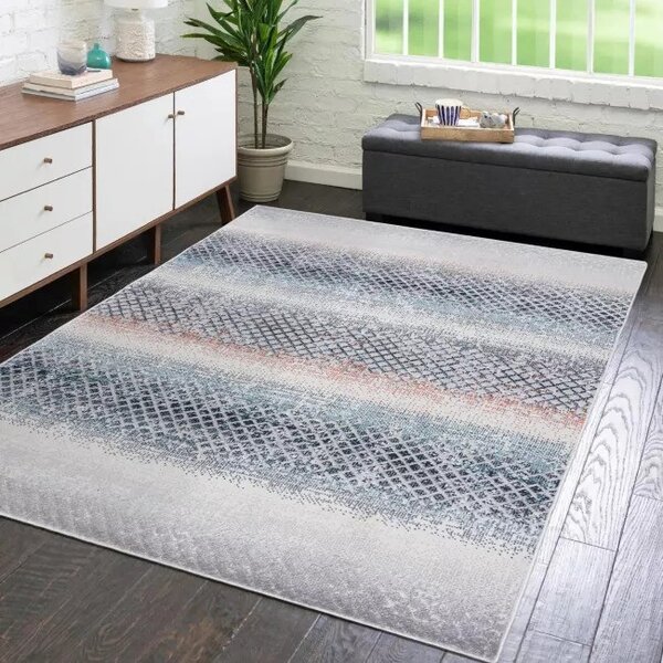 Makro Abra Moderní kusový koberec DAKOTA YF82C Pásy krémový Rozměr: 58x99 cm