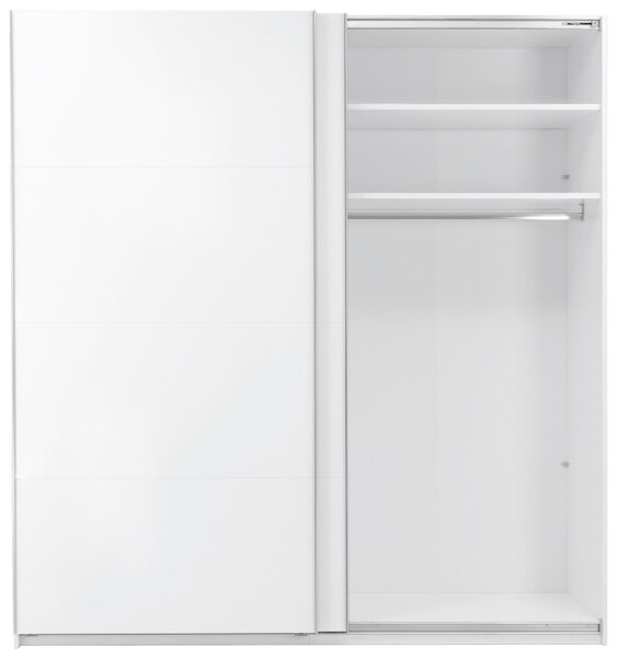 ŠATNÍ SKŘÍŇ S POSUVNÝMI DVEŘM, bílá, 200/210/62 cm MID.YOU - Šatní skříně, Online Only