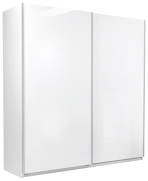 ŠATNÍ SKŘÍŇ S POSUVNÝMI DVEŘM, bílá, 200/210/62 cm MID.YOU - Šatní skříně, Online Only