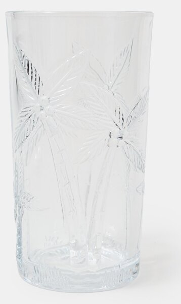 Sinsay - Sada sklenic s reliéfním vzorem palem 4 pack - clear