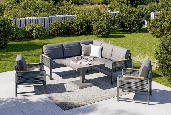 ZAHRADNÍ SEDACÍ SOUPRAVA kov, plast, textil Ambia Garden