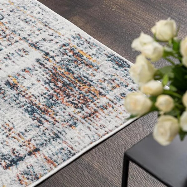 Makro Abra Moderní kusový koberec DAKOTA YF79C abstraktní šedý krémový Rozměr: 77x148 cm