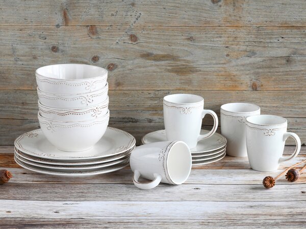 KOMBINOVANÁ SOUPRAVA, 16dílné, kamenina Creatable - Online Only nádobí, Online Only