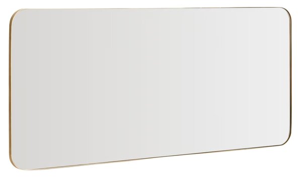 Kave Home Zlaté kovové závěsné zrcadlo Marco 180 x 80 cm