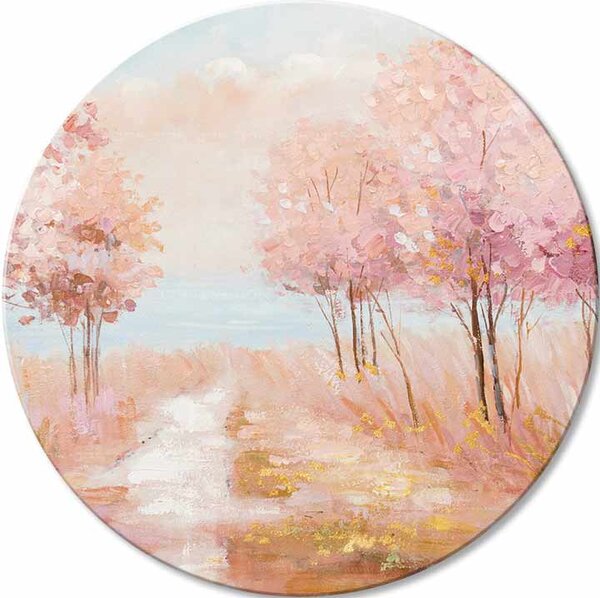 Kulatý malovaný obraz Vysněný život - 60x60 cm