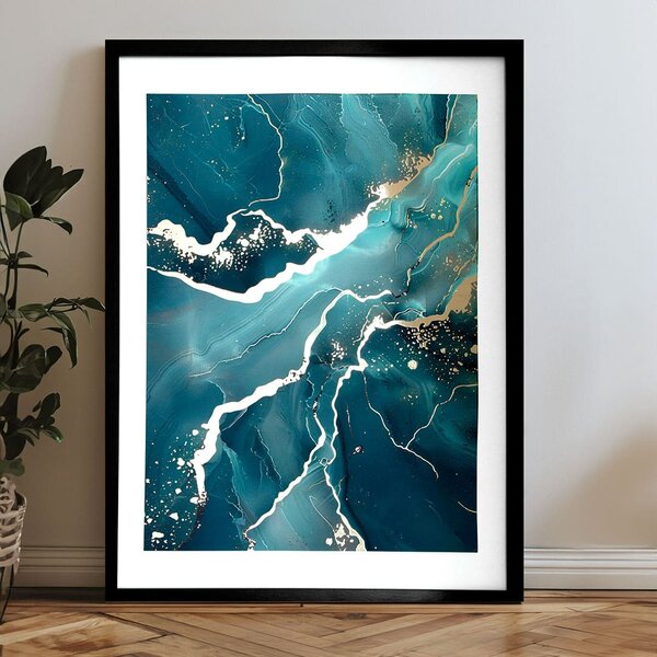 Nástěnný plakát s EXTRA efektem - Marble of Sea - 40x60 cm
