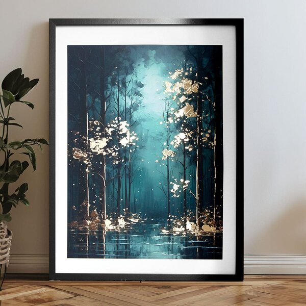 Nástěnný plakát s EXTRA efektem - Mystic STROMY - 40x60 cm