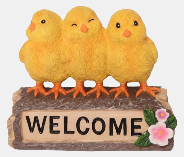 Sinsay - Stojící zahradní dekorace s nápisem „Welcome“ - žlutá