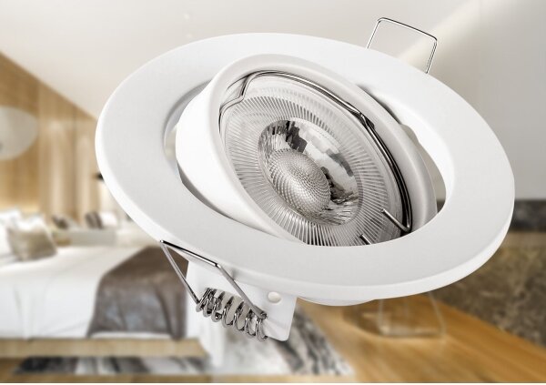 Podhledové svítidlo 1xGU10/MR16/10W/230V pr. 9 cm bílá