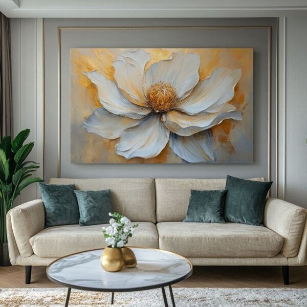 Obraz Aurin golden touch | dotaženo rukou umělce - 40x60 cm