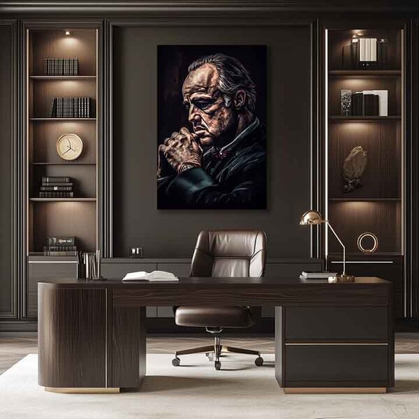 Obraz GODFATHER : Moc a respekt | Italské plátno - 60x90 cm