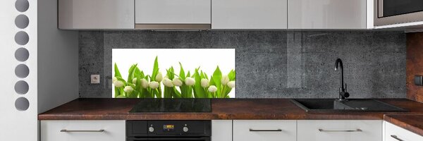 Panel do kuchyně Bílé tulipány pksh-40774643