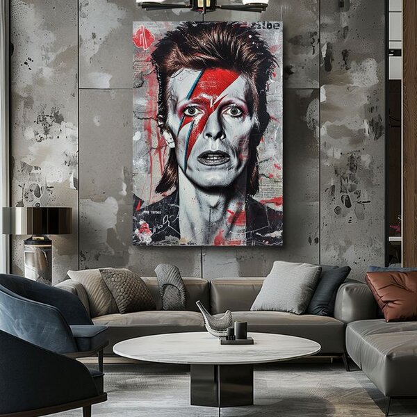 Obraz Davida Bowieho - ikona hudby a stylu - 60x90 cm