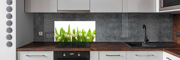 Panel do kuchyně Bílé tulipány pksh-40774643
