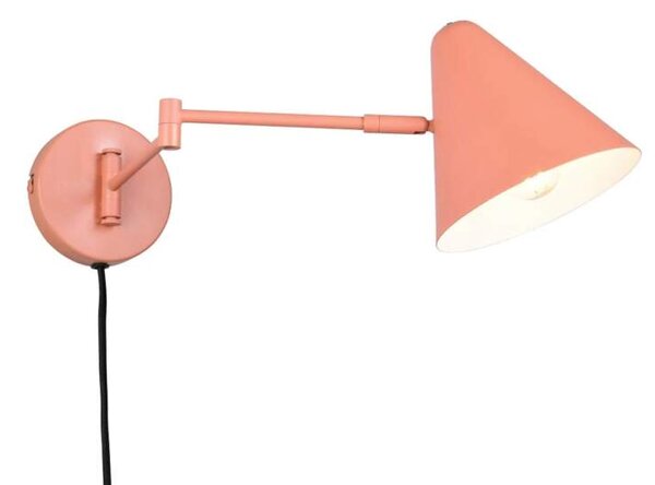 Trio Leuchten 263970140 COSIMA - Nástěnná čtecí lampa na kloubech s kabelem do zásuvky v meruňkové barvě, 1 x E14 (Meruňková nástěnná otočná lampa s kabelem)