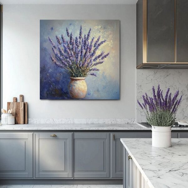 Obraz Levandulový sen | Provensálský pokoj | dotaženo rukou umělce - 40x40 cm