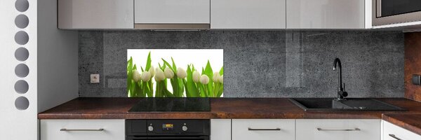 Panel do kuchyně Bílé tulipány pksh-40774671