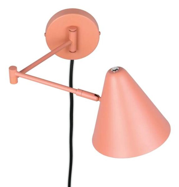 Trio Leuchten 263970140 COSIMA - Nástěnná čtecí lampa na kloubech s kabelem do zásuvky v meruňkové barvě, 1 x E14 (Meruňková nástěnná otočná lampa s kabelem)