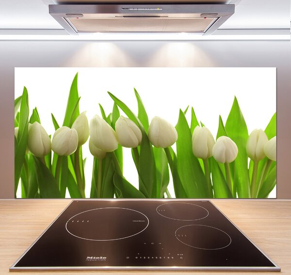 Panel do kuchyně Bílé tulipány pksh-40774671