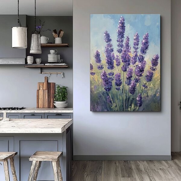 Obraz Šeptající levandule | Pole plná vůně | dotaženo rukou umělce - 40x60 cm