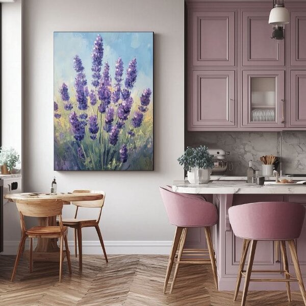 Obraz Šeptající levandule | Pole plná vůně | dotaženo rukou umělce - 40x60 cm
