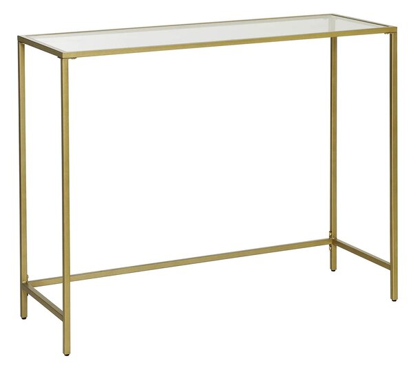VASAGLE Konzolový stolek - zlatá - 100x35x80 cm