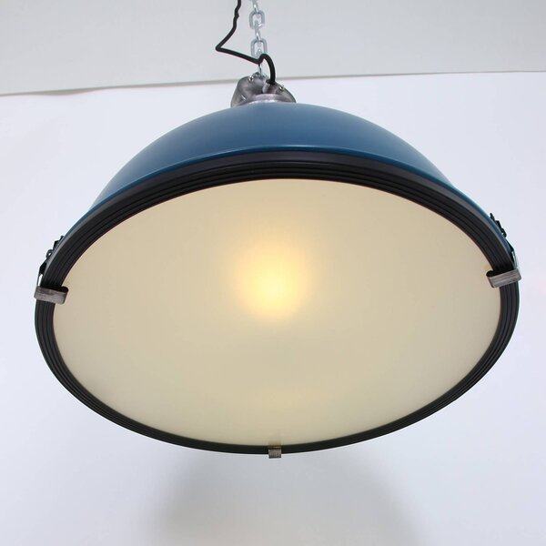 Steinhauer Industriální závěsné světlo Bikkel trendy petrolej, stmívatelný, Modrá, Obývací pokoj / jídelna, kov, Industriální design