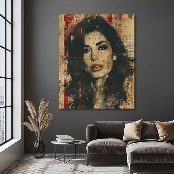 Obraz AMY WINEHOUSE - Hluboký pohled na duši | dotaženo rukou umělce - 60x90 cm
