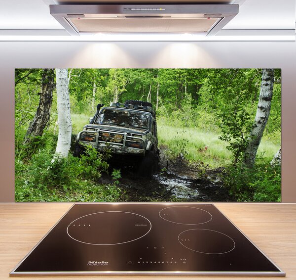 Dekorační panel sklo Jeep v lese pksh-4134018