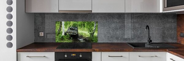 Dekorační panel sklo Jeep v lese pksh-4134018