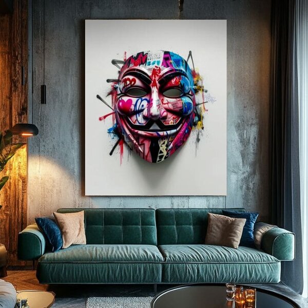 Obraz ANONYMOUS MASK | Italské plátno - 40x50 cm