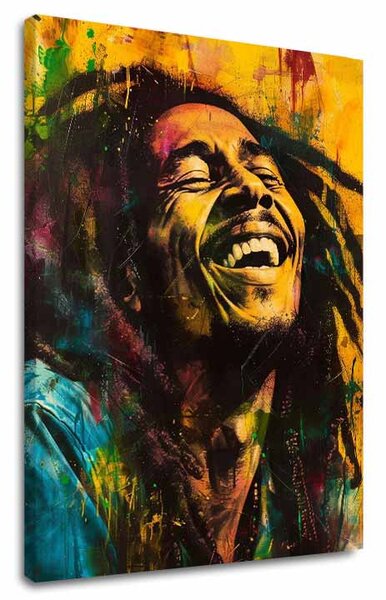 Obraz BOB MARLEY - jamajská hvězda | dotaženo rukou umělce - 60x90 cm