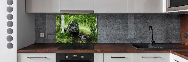 Dekorační panel sklo Jeep v lese pksh-4134018