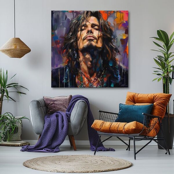 Obraz CHRIS CORNELL - Hlas grungeové scény | dotaženo rukou umělce - 60x60 cm