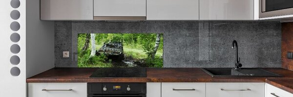 Dekorační panel sklo Jeep v lese pksh-4134018