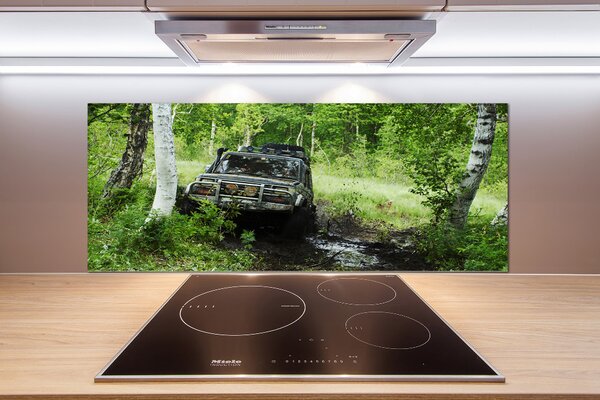 Dekorační panel sklo Jeep v lese pksh-4134018
