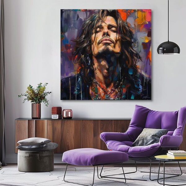 Obraz CHRIS CORNELL - Hlas grungeové scény | dotaženo rukou umělce - 60x60 cm