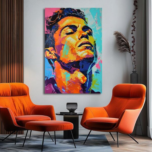 Obraz CRISTIANO RONALDO - Energie vítěze | dotaženo rukou umělce - 60x90 cm