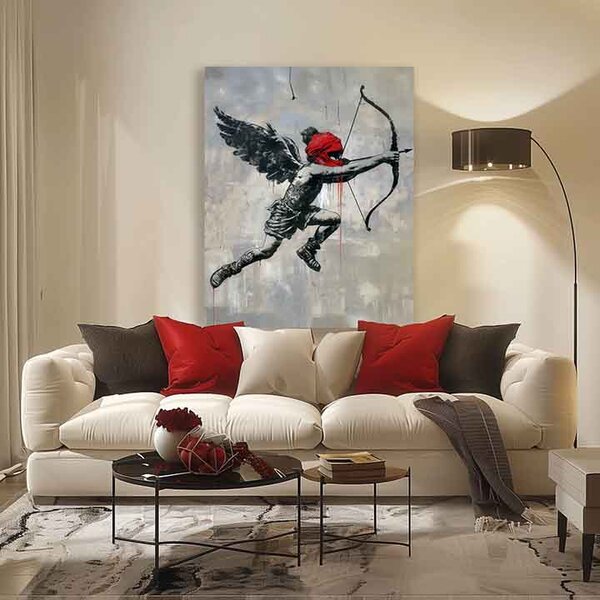 Obraz CUPID'S AIM on plátno | dotaženo rukou umělce - 40x50 cm
