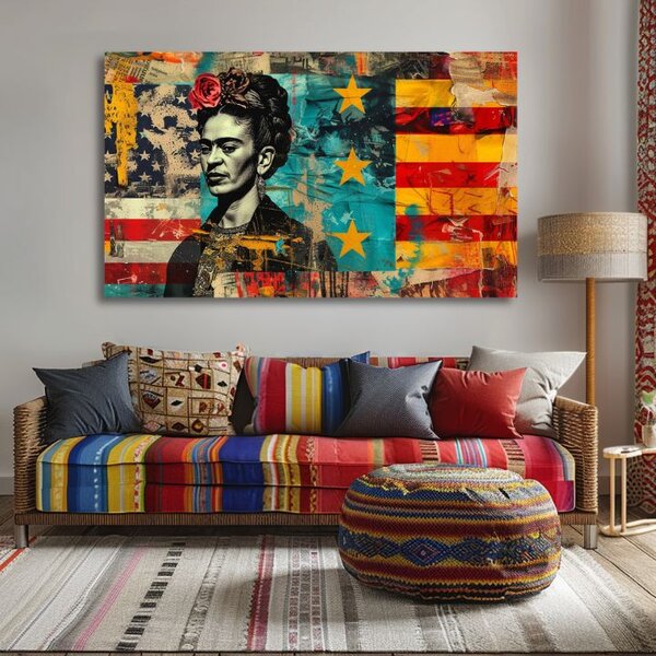 Obraz FRIDA KAHLO - Kulturní reference | dotaženo rukou umělce - 90x60 cm