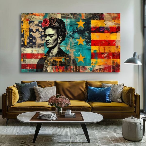 Obraz FRIDA KAHLO - Kulturní reference | dotaženo rukou umělce - 90x60 cm