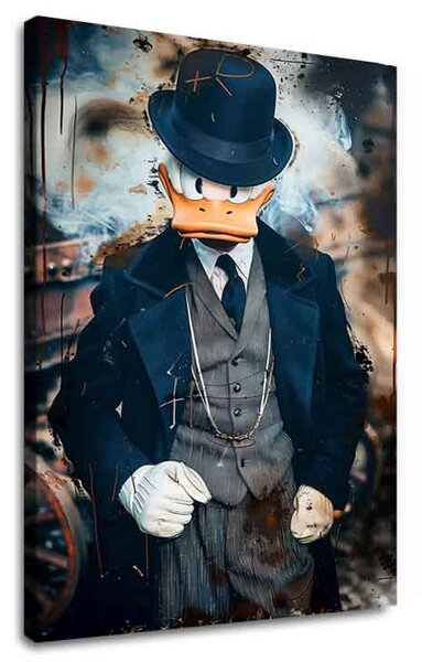 Obraz DONALD : Dark Business | Italské plátno - 60x90 cm