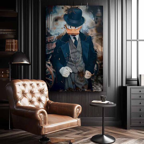 Obraz DONALD : Dark Business | Italské plátno - 60x90 cm