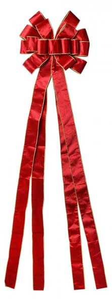 Velká červená dekorační mašle – 33x135 cm