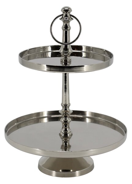 Kovový etažér Silver 35 cm