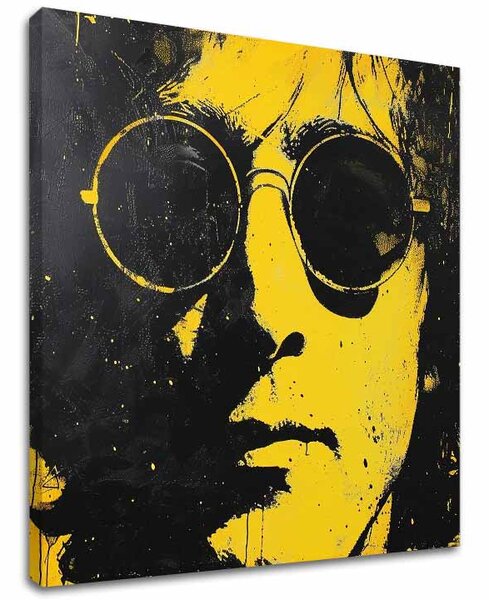 Obraz JOHN LENNON - Žlutý odraz reality | dotaženo rukou umělce - 60x60 cm